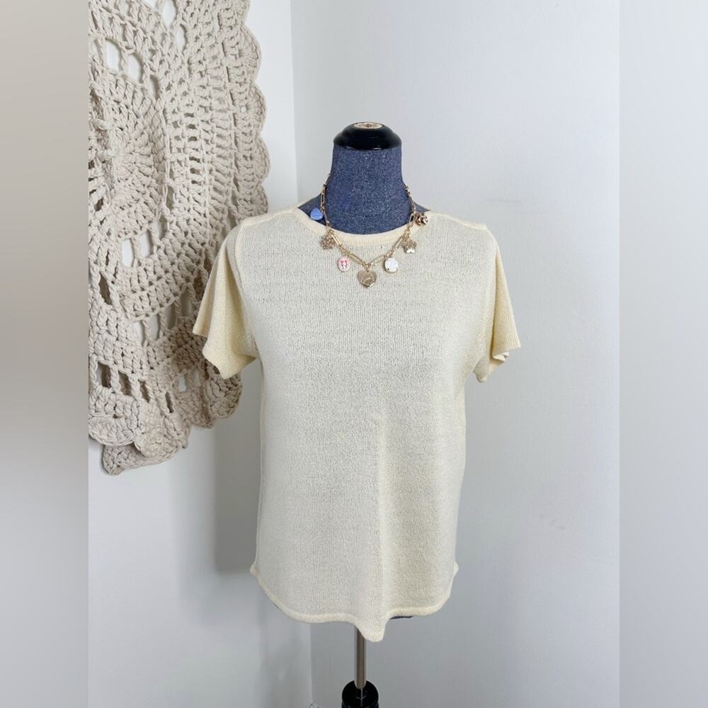 Emily Rose Butter Yellow Vintage 90s Women's Sweater Size Small